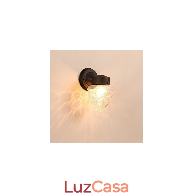 Acabamento em óxido preto contemporâneo moderno para arandelas de parede estilo mini com luz ambiente