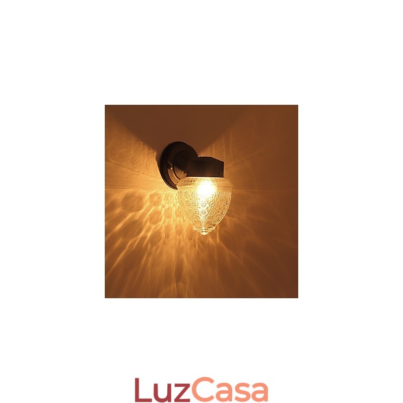 Acabamento em óxido preto contemporâneo moderno para arandelas de parede estilo mini com luz ambiente