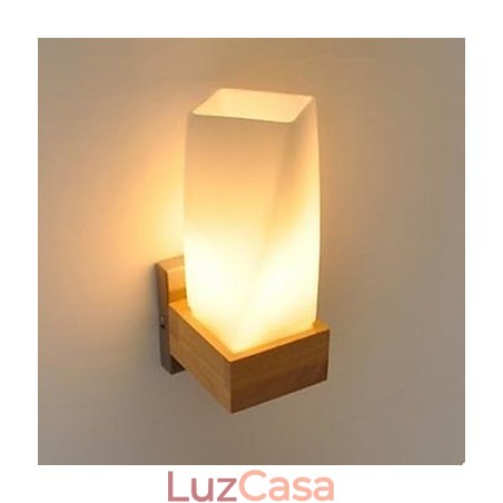 Simplicidade Nordic Wood Art Sala de estar Corredor Varanda Vidro Madeira maciça Luminária de parede Do quarto A cabeceira de uma cama Simplicidade Nordic Wood Art Sala de estar Corredor Varanda Vidro Madeira maciça Luminária de parede Do quarto A cabeceira de uma cama