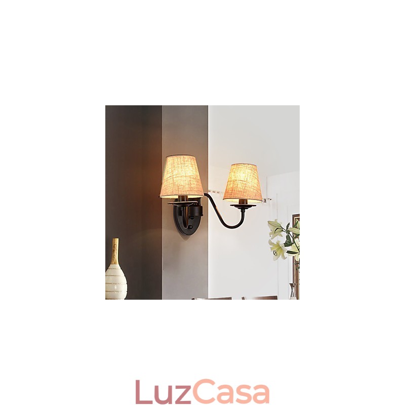 Rústico Lodge Simples Vintage Pintura Característica Luz Ambiente Arandelas de Parede Luz de Parede