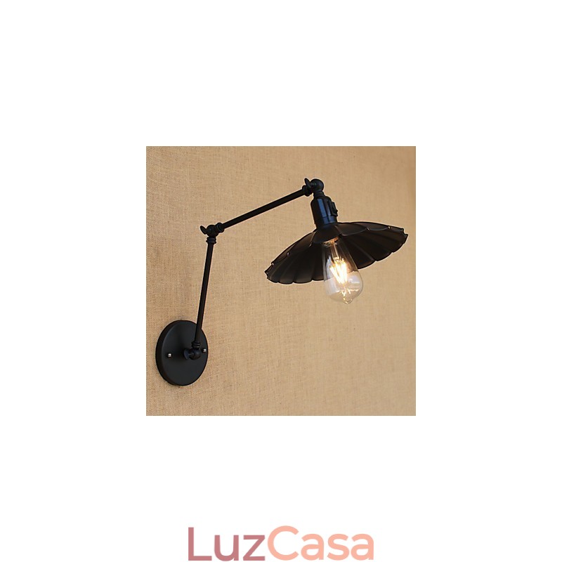 Recurso de pintura country vintage para luminária de parede com braço oscilante estilo mini