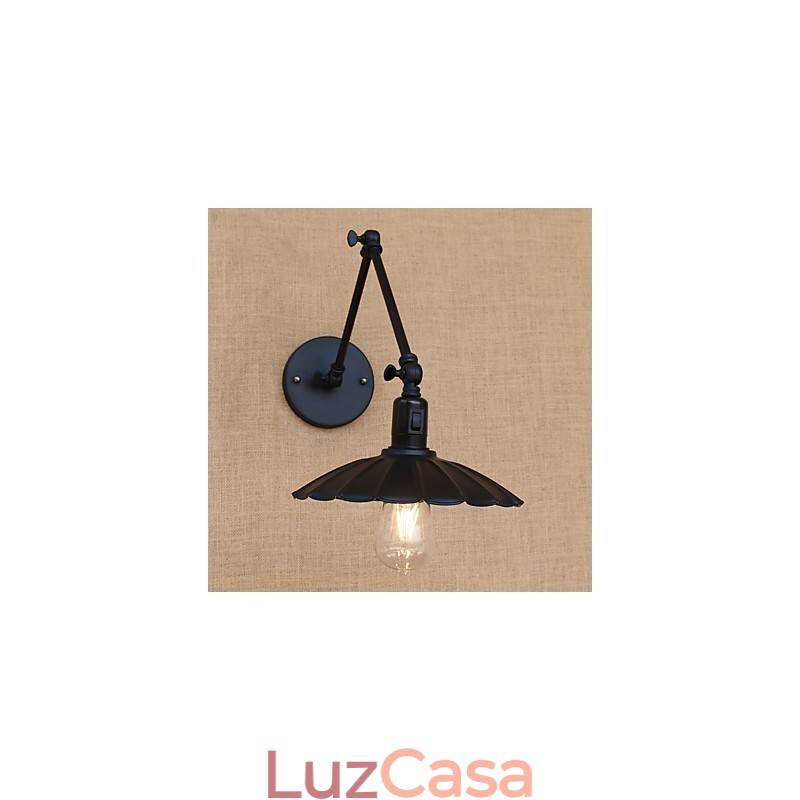 Recurso de pintura country vintage para luminária de parede com braço oscilante estilo mini