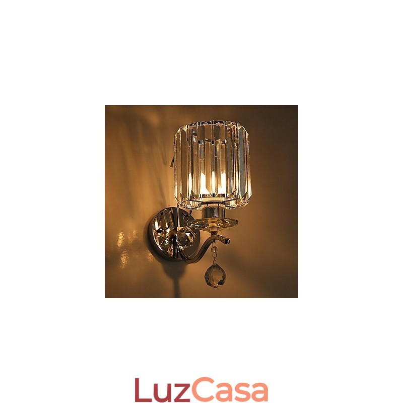 Cristal Moderno Contemporâneo Galvanizado Destaque Uplight Arandelas de Parede Luz de Parede