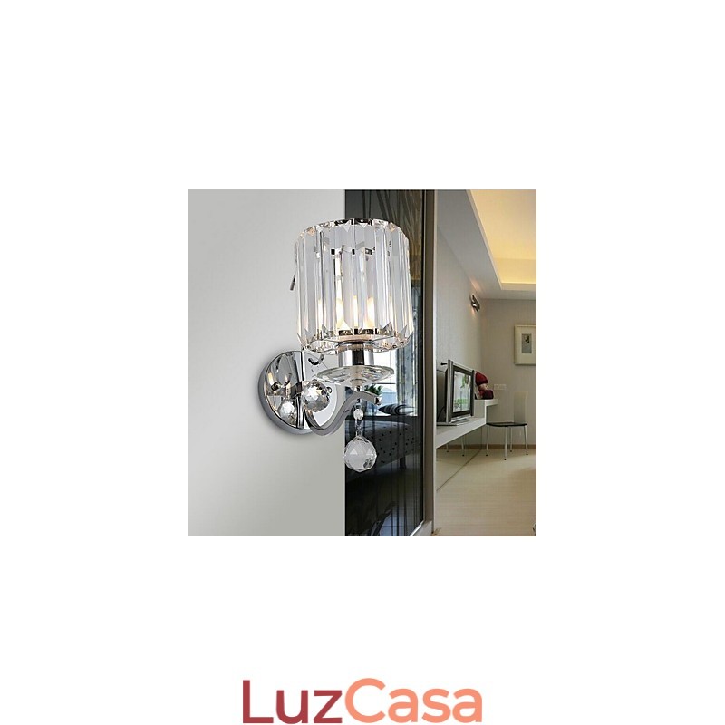 Cristal Moderno Contemporâneo Galvanizado Destaque Uplight Arandelas de Parede Luz de Parede