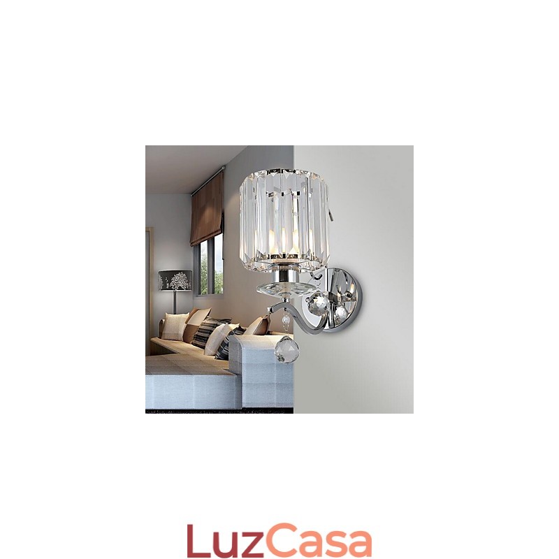 Cristal Moderno Contemporâneo Galvanizado Destaque Uplight Arandelas de Parede Luz de Parede