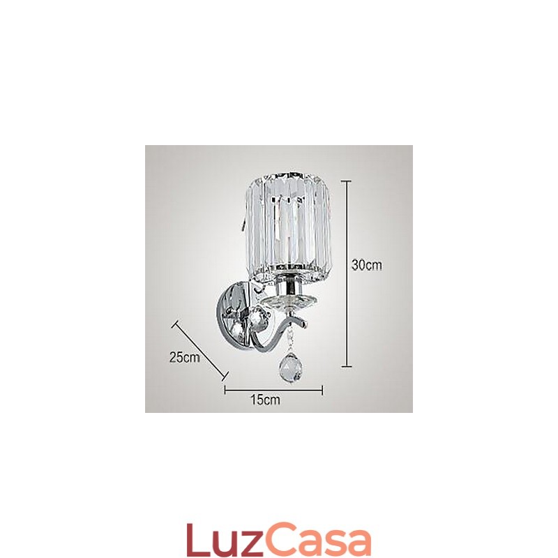 Cristal Moderno Contemporâneo Galvanizado Destaque Uplight Arandelas de Parede Luz de Parede