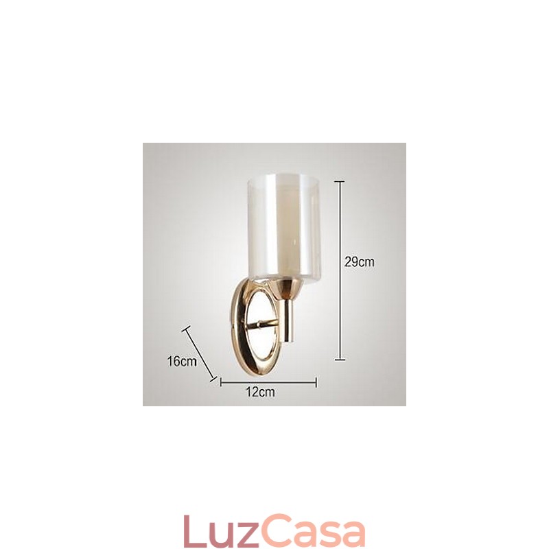 Luminária de parede moderna contemporânea galvanizada Uplight