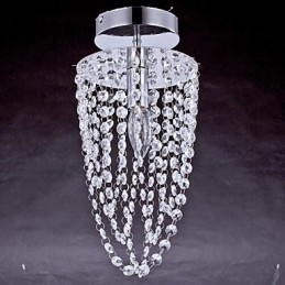 Luminárias de Teto 1 Luz Cristal Artístico Aço Inoxidável Chapeamento