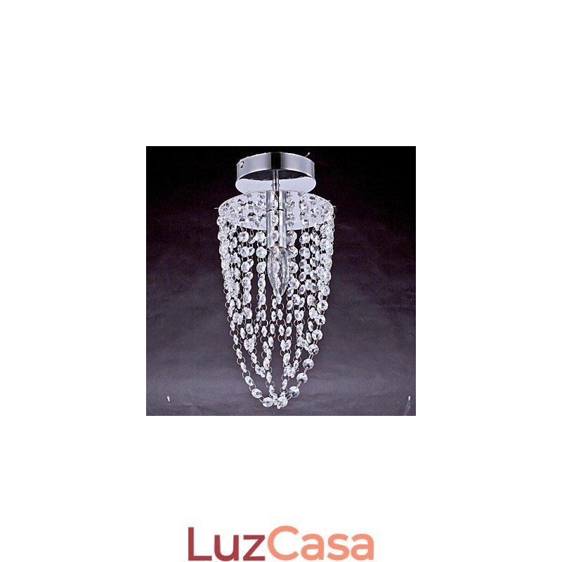 Luminárias de Teto 1 Luz Cristal Artístico Aço Inoxidável Chapeamento