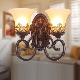 Arandelas de parede internas de metal para sala de estar e sala de jantar rústicas