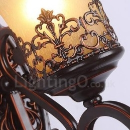 Arandelas de parede internas de metal para sala de estar e sala de jantar rústicas