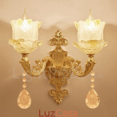 2 Luzes Tradicionais Clássicas Sala de Estar Sala de Jantar Quarto de Dormir Metal Apliques de Parede Internos 2 Luzes Tradicionais Clássicas Sala de Estar Sala de Jantar Quarto de Dormir Metal Apliques de Parede Internos