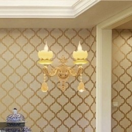 2 Luzes Tradicionais Clássicas Sala de Estar Sala de Jantar Quarto de Dormir Metal Apliques de Parede Internos