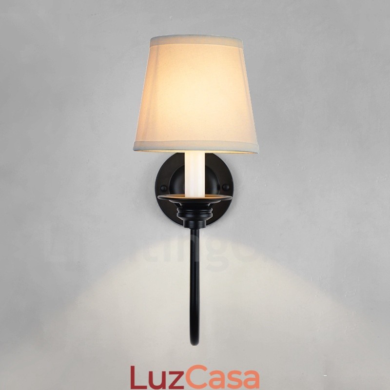 Apliques de parede clássicos tradicionais de luz única para interiores