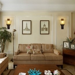 Apliques de parede clássicos tradicionais de luz única para interiores