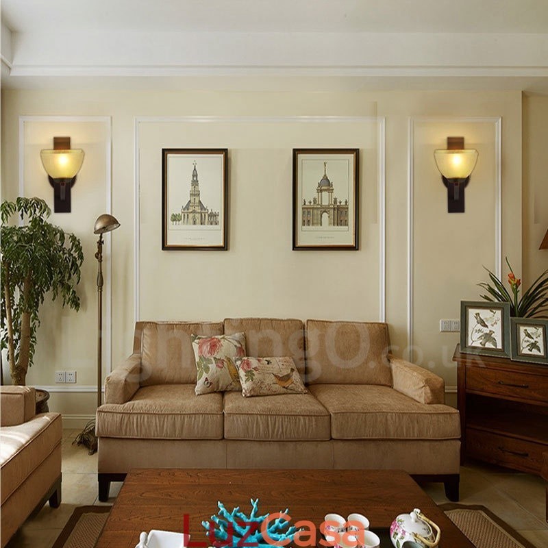 Apliques de parede clássicos tradicionais de luz única para interiores