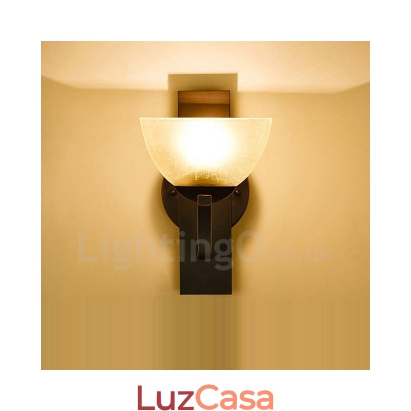 Apliques de parede clássicos tradicionais de luz única para interiores