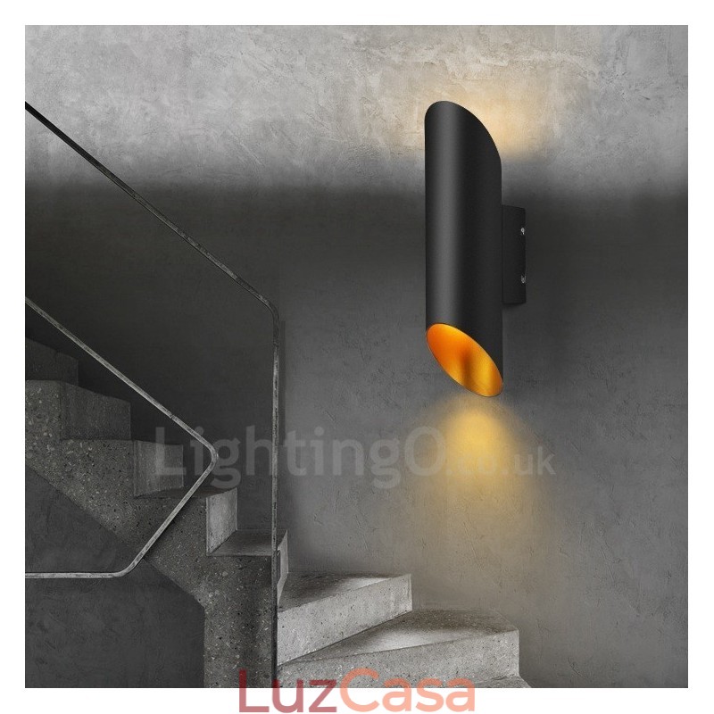 Luminárias de parede de liga de alumínio de montagem embutida contemporânea moderna