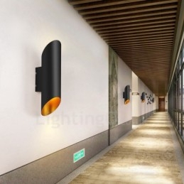 Luminárias de parede de liga de alumínio de montagem embutida contemporânea moderna