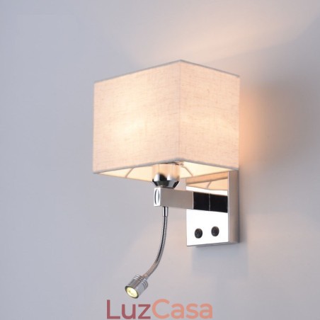 Luminária de parede moderna para leitura em tecido criativo para corredor e varanda Luminária de parede moderna para leitura em tecido criativo para corredor e varanda