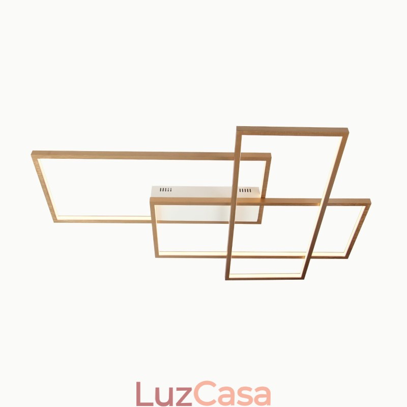 Luminária de teto moderna contemporânea em alumínio com pintura embutida em parede com dimmer remoto para sala de estar e quarto