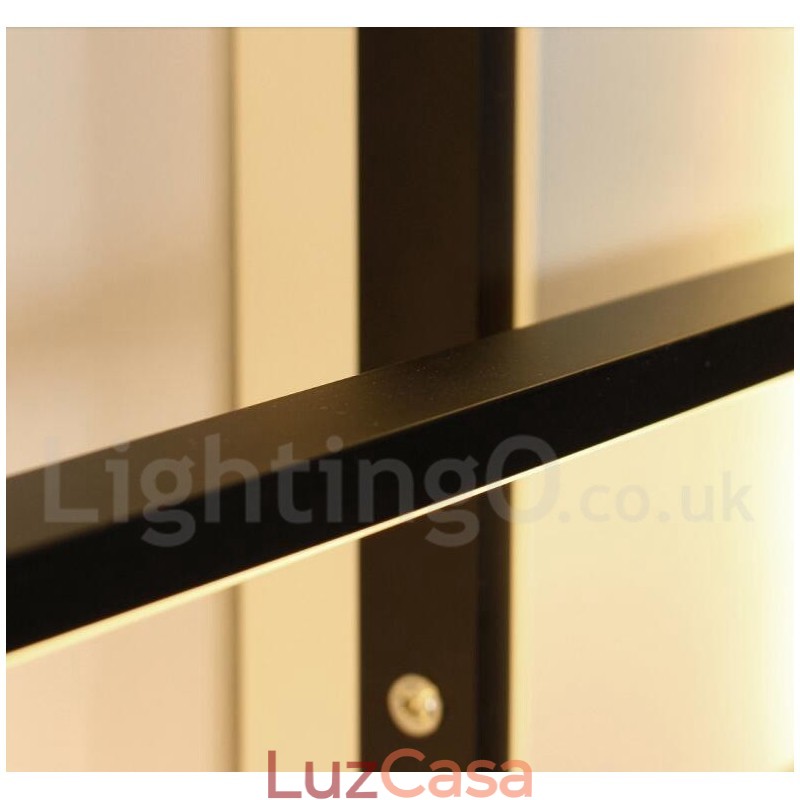 Luminária de teto moderna contemporânea em alumínio com pintura embutida em parede com dimmer remoto para sala de estar e quarto
