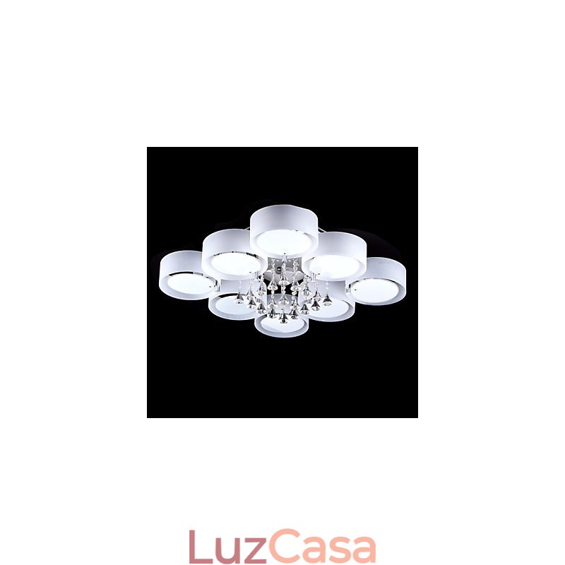 Montagem embutida moderna contemporânea em metal cromado