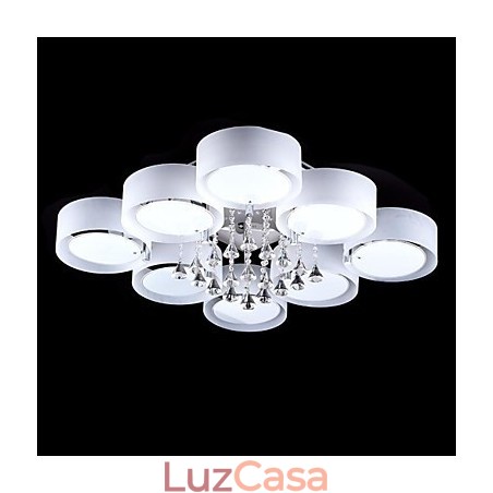 Montagem embutida moderna contemporânea em metal cromado