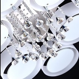 Montagem embutida moderna contemporânea em metal cromado