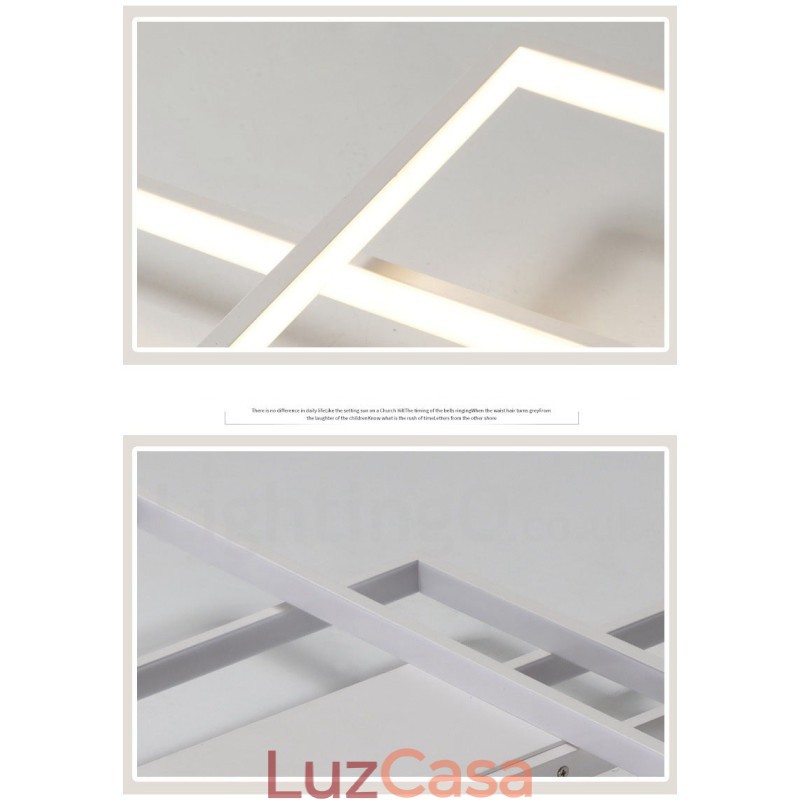 Luminária de teto moderna contemporânea em alumínio com pintura embutida, luminária de parede com dimmer remoto para sala de estar, quarto, também pode ser usada como luminária de parede