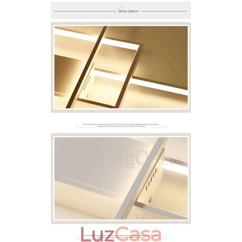 Luminária de teto moderna contemporânea em alumínio com pintura embutida, luminária de parede com dimmer remoto para sala de estar, quarto, também pode ser usada como luminária de parede