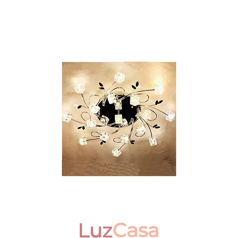 Luminária de teto clássica de cristal de gelo