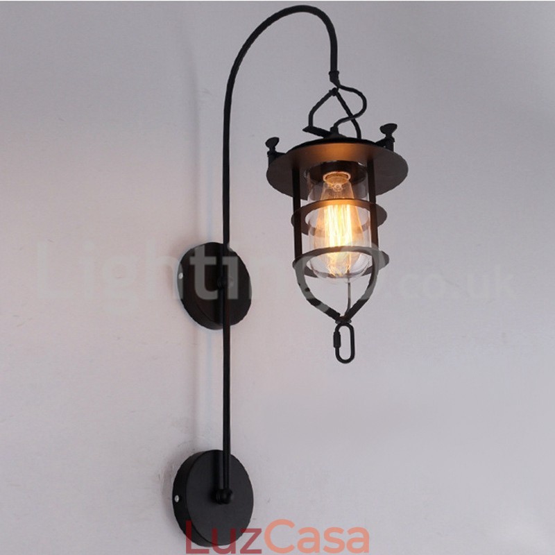 Luminária de parede retrô Dock Black Wharf Luzes de parede Dock Sconce Restaurante Sala de estar Café Bar Loja de roupas