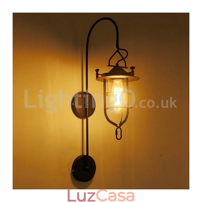 Luminária de parede retrô Dock Black Wharf Luzes de parede Dock Sconce Restaurante Sala de estar Café Bar Loja de roupas