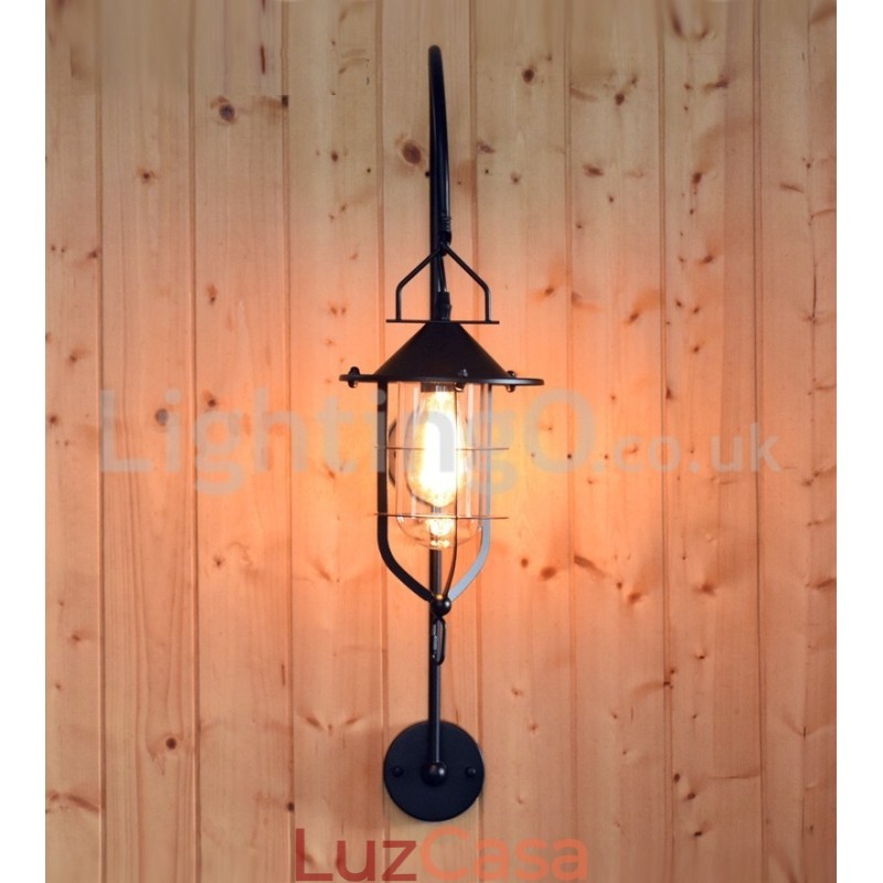 Luminária de parede retrô Dock Black Wharf Luzes de parede Dock Sconce Restaurante Sala de estar Café Bar Loja de roupas