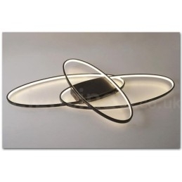 Luminária de teto oval moderna e contemporânea em alumínio com ajuste de intensidade, luminária embutida para sala de estar, quarto, também pode ser usada como luminária de parede