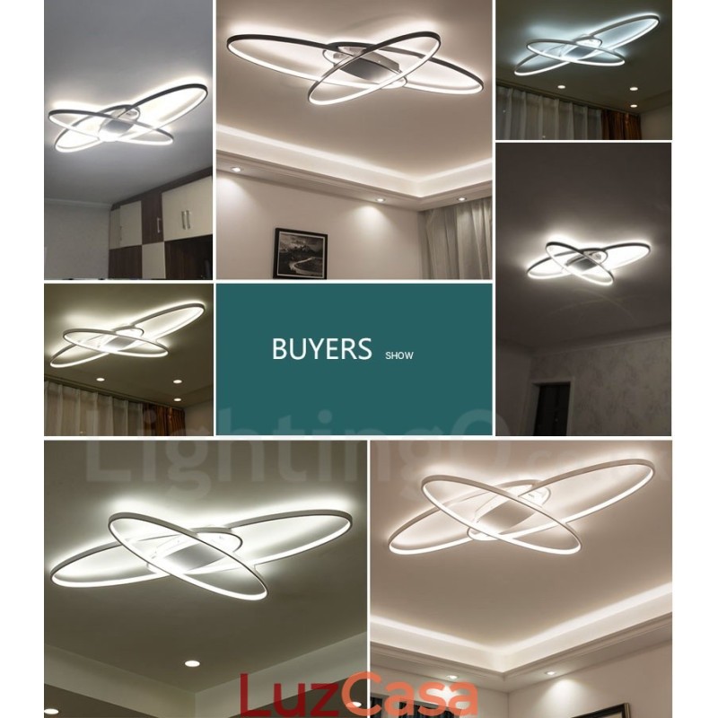 Luminária de teto oval moderna e contemporânea em alumínio com ajuste de intensidade, luminária embutida para sala de estar, quarto, também pode ser usada como luminária de parede