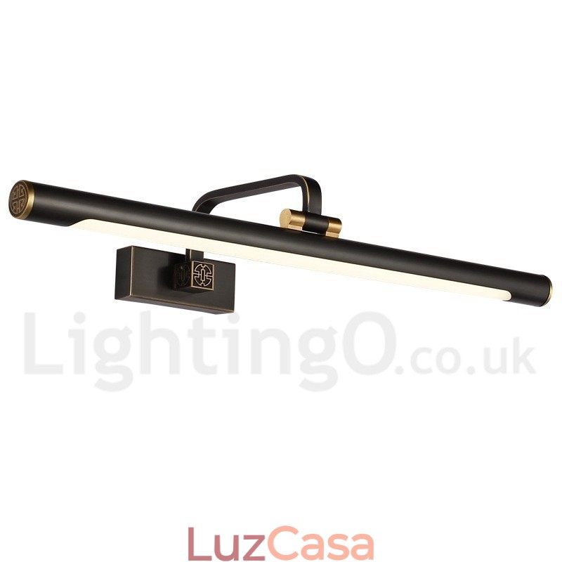 IPMirror Lâmpada Banheiro Luzes Latão Puro Luzes de Parede com Sombra de Acrílico Iluminação de Maquiagem