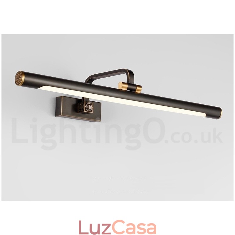 IPMirror Lâmpada Banheiro Luzes Latão Puro Luzes de Parede com Sombra de Acrílico Iluminação de Maquiagem