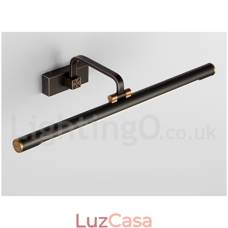 IPMirror Lâmpada Banheiro Luzes Latão Puro Luzes de Parede com Sombra de Acrílico Iluminação de Maquiagem