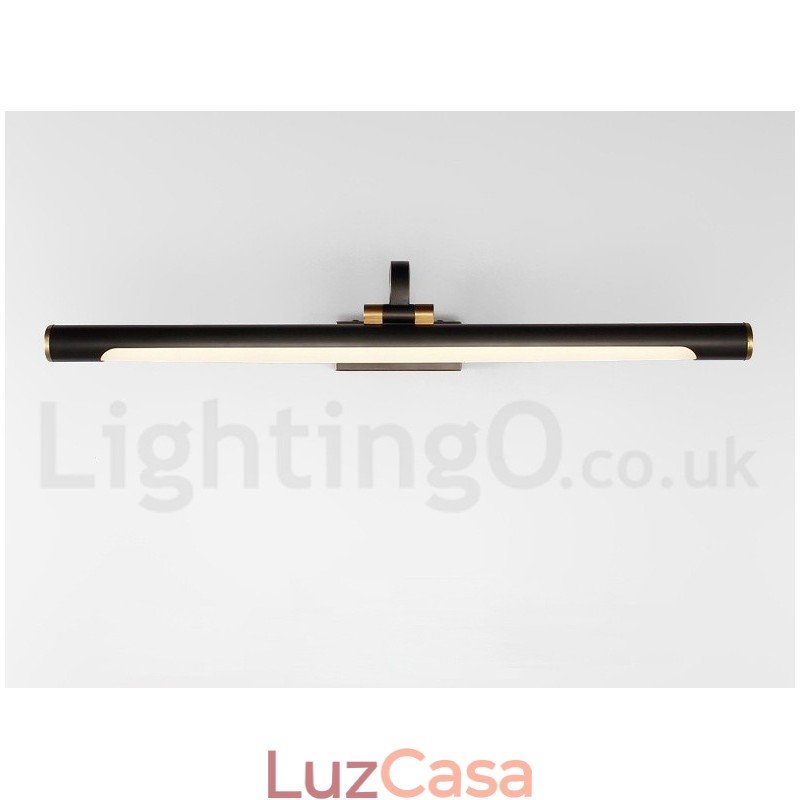 IPMirror Lâmpada Banheiro Luzes Latão Puro Luzes de Parede com Sombra de Acrílico Iluminação de Maquiagem
