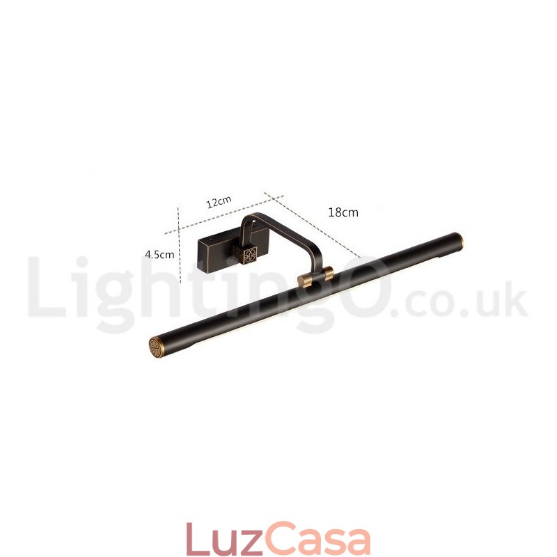 IPMirror Lâmpada Banheiro Luzes Latão Puro Luzes de Parede com Sombra de Acrílico Iluminação de Maquiagem