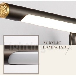 IPMirror Lâmpada Banheiro Luzes Latão Puro Luzes de Parede com Sombra de Acrílico Iluminação de Maquiagem