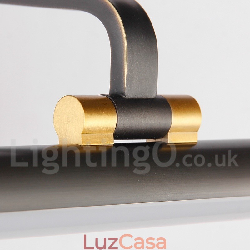 IPMirror Lâmpada Banheiro Luzes Latão Puro Luzes de Parede com Sombra de Acrílico Iluminação de Maquiagem
