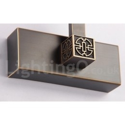 IPMirror Lâmpada Banheiro Luzes Latão Puro Luzes de Parede com Sombra de Acrílico Iluminação de Maquiagem