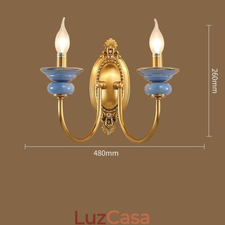 100% latão puro luxuoso rústico retrô vintage latão cerâmica 2 velas luz de parede especial para hotel escritório showroom sala de estar sala de jantar 100% latão puro luxuoso rústico retrô vintage latão cerâmica 2 velas luz de parede especial para hotel escritório showroom sala de estar sala de jantar