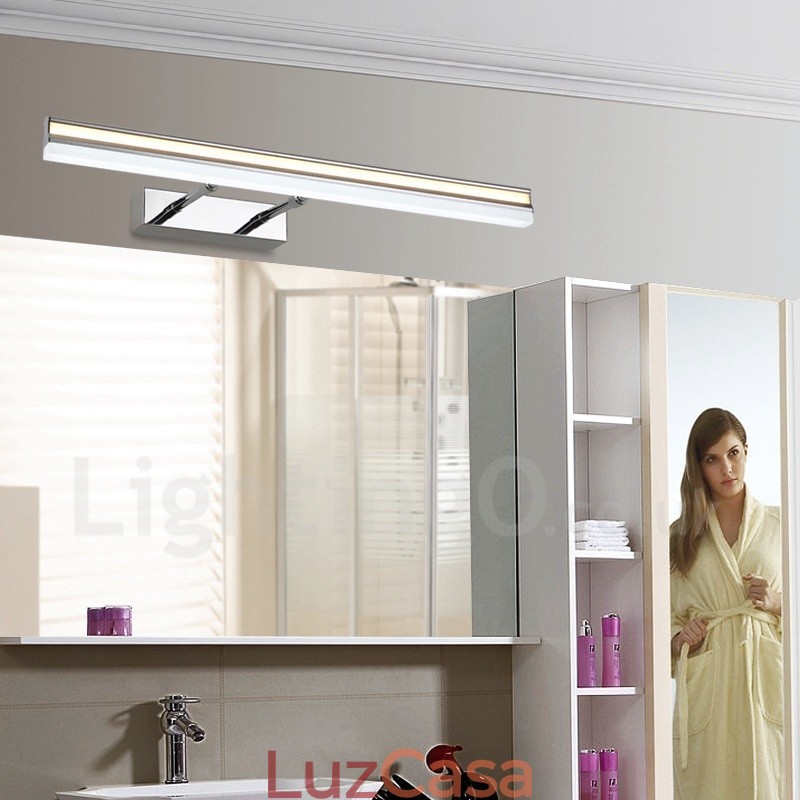 IP44 Espelho Lâmpada Banheiro Luzes Para Cima E Para Baixo Luzes De Parede Com Sombra De Acrílico Iluminação De Maquiagem