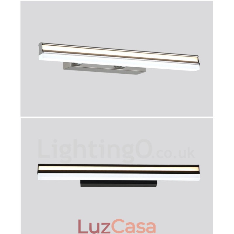 IP44 Espelho Lâmpada Banheiro Luzes de Parede Luzes com Sombra de Acrílico Maquiagem Iluminação