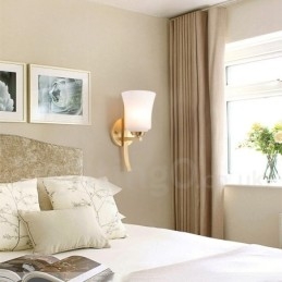 Pure Brass Luxuoso Rústico Retro Vintage Latão 1 Luz de Parede com Sombra de Vidro Especial para Hotel Escritório Showroom Sala de Estar Sala de Jantar