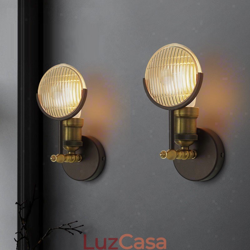 1 Luz Rústica Retro Vintage Luz de Parede com Sombra de Vidro Especial para Hotel Escritório Showroom Sala de Estar Sala de Jantar